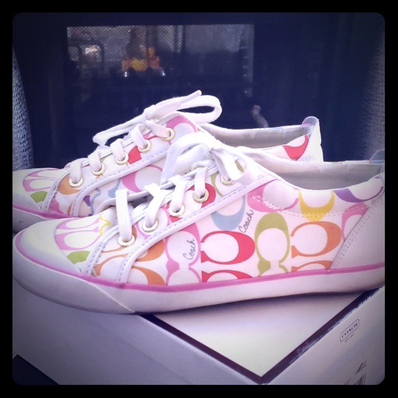 Coach Shoes - Coach multi colored tennis shoes Coach Shoes - Coach multi colored tennis shoes